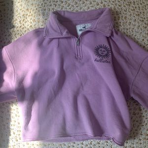 half zip purple hollister shirt💜